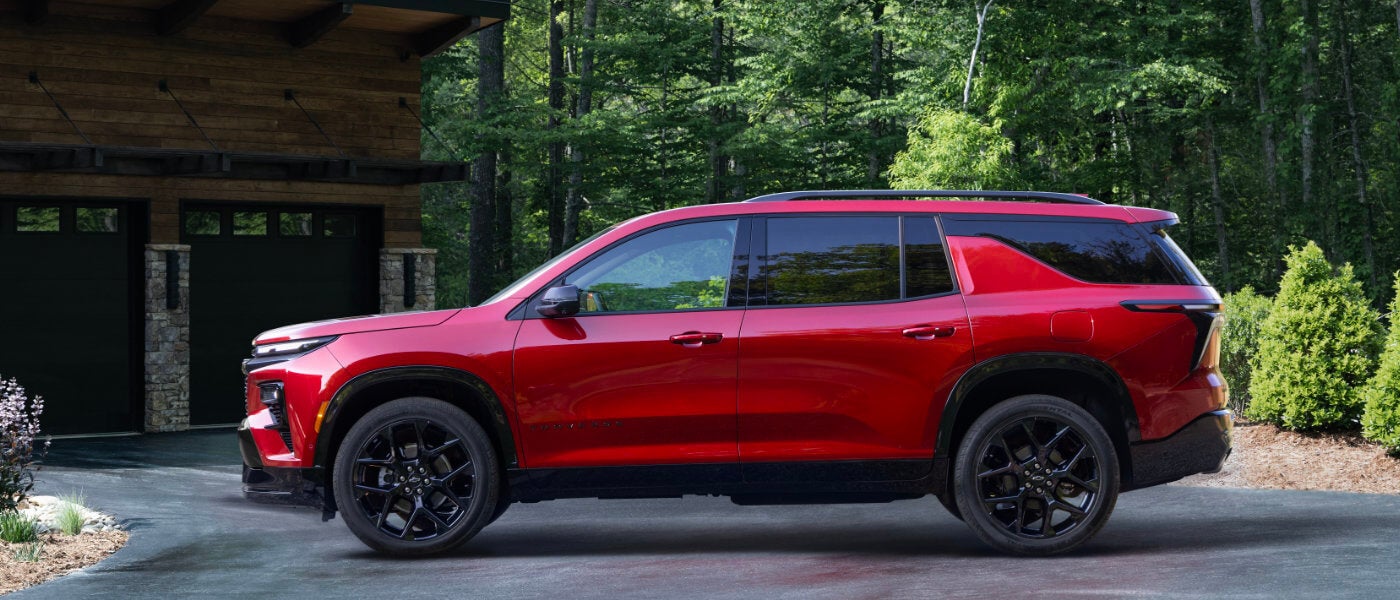 2026 Chevy Traverse Exterior In Forest Driveway