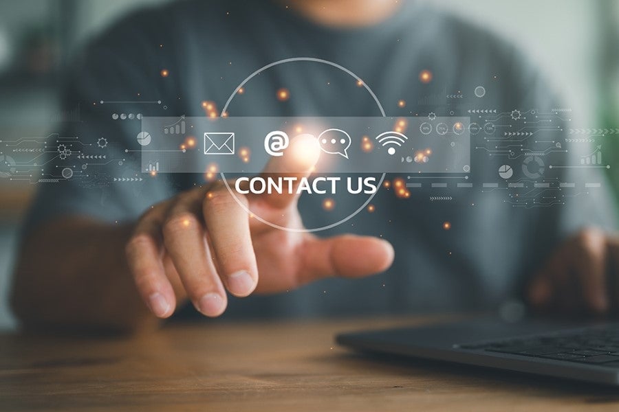 a person contacting us